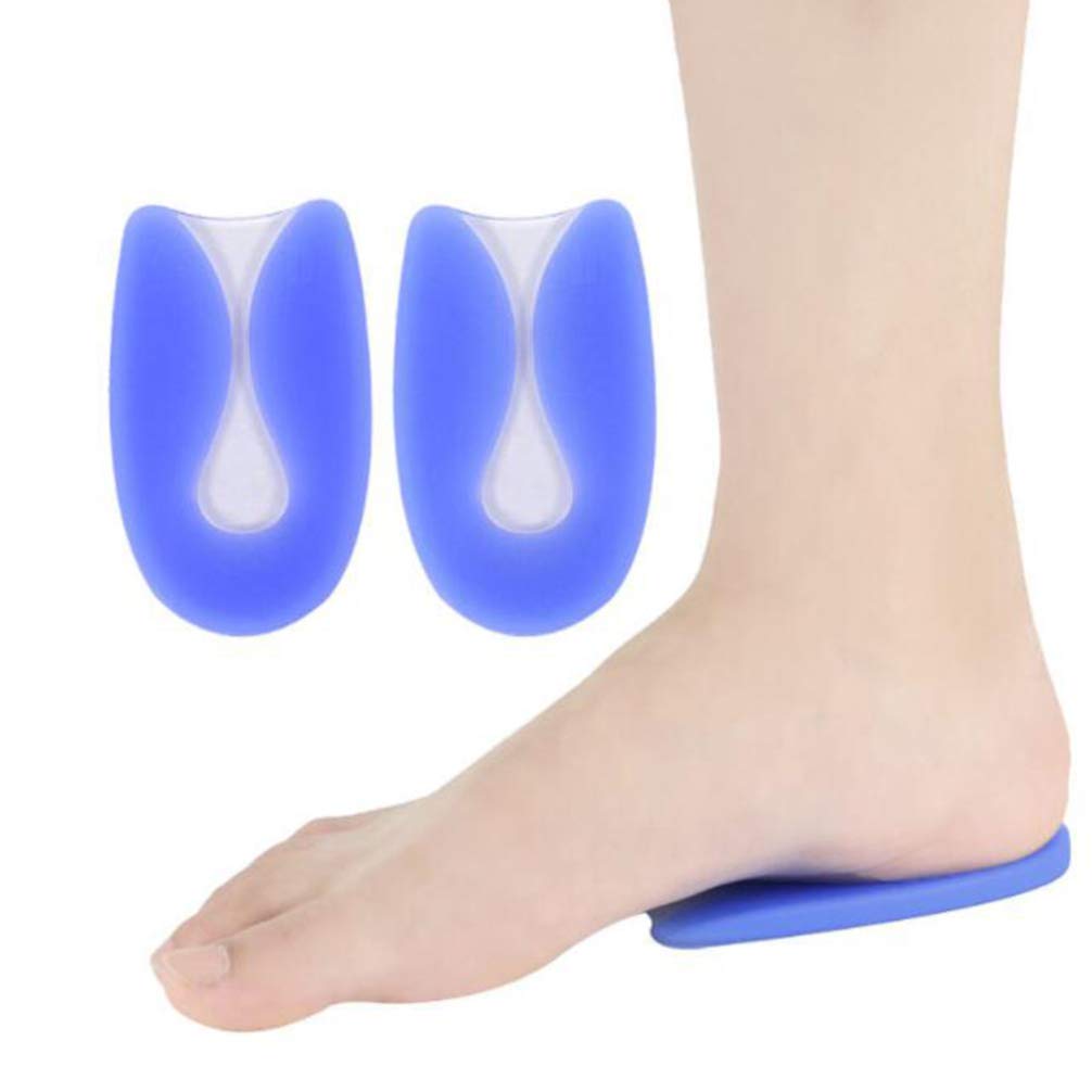 HEALLILY Silicone Heel Pads for Plantar Fasciitis Relief - Soft Orthotic Heel Cushions for Men & Women (Size M) - Comfortable Shoe Insoles for Running, Walking & Everyday Foot Support