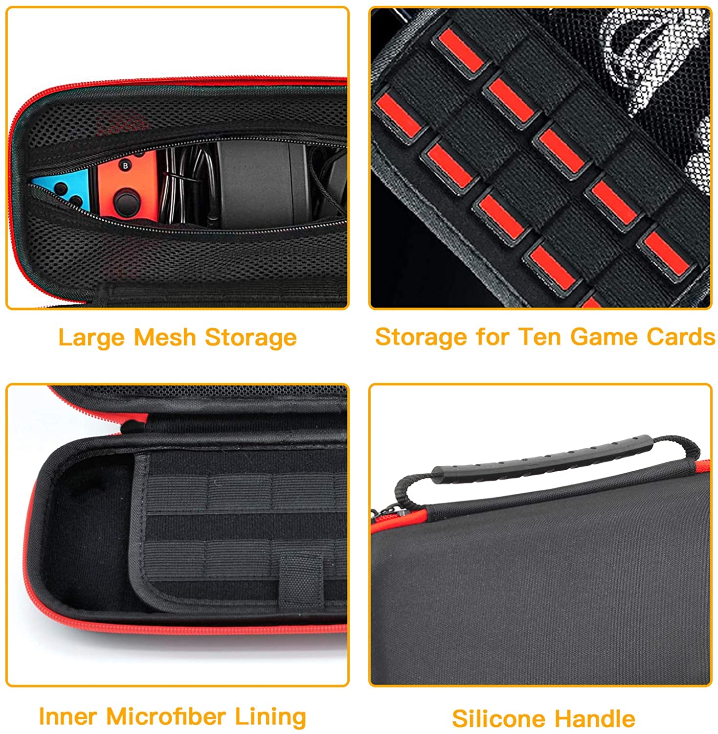 NexiGo Nintendo Switch Accessories Kit with Joy Con Charger - Perfect for Gaming, Travel, and Multiplayer Sessions