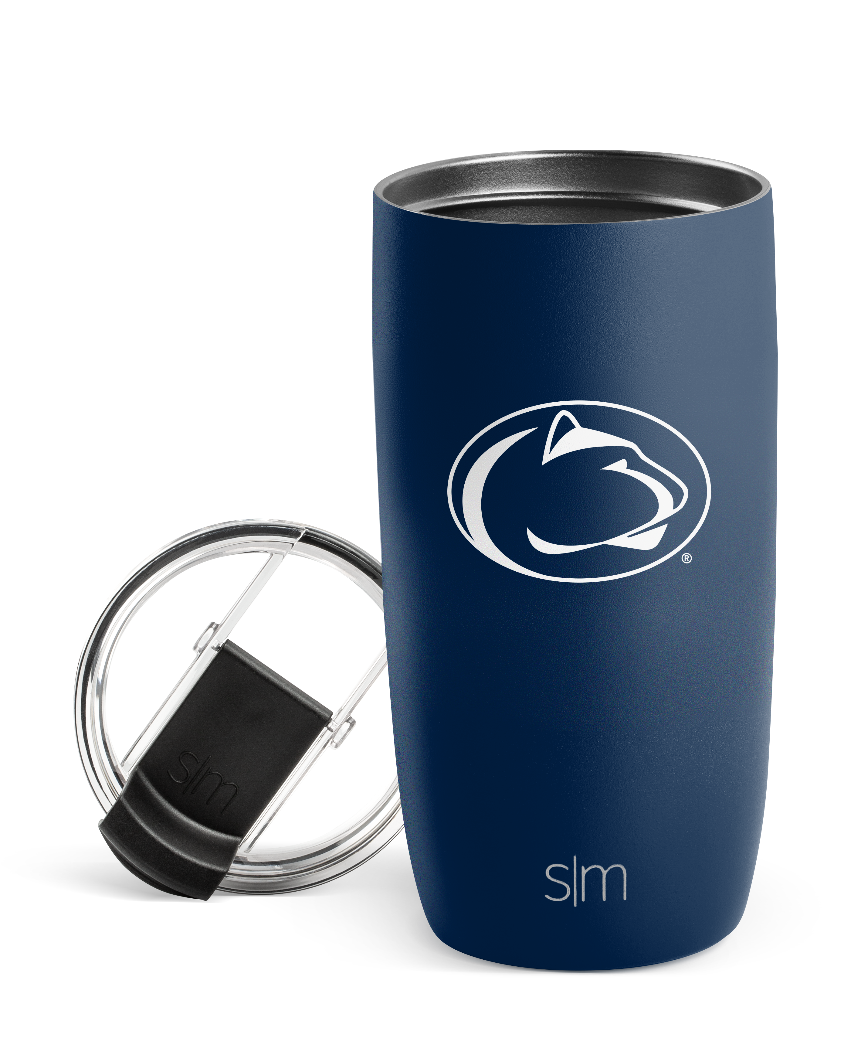 Insulated Stainless Steel Collegiate Voyager Tumbler with Clear Flip Lid & Straw - 20oz Leakproof Travel Mug for Coffee, Tea & Cold Drinks - Perfect for School, Office & Outdoor Activities