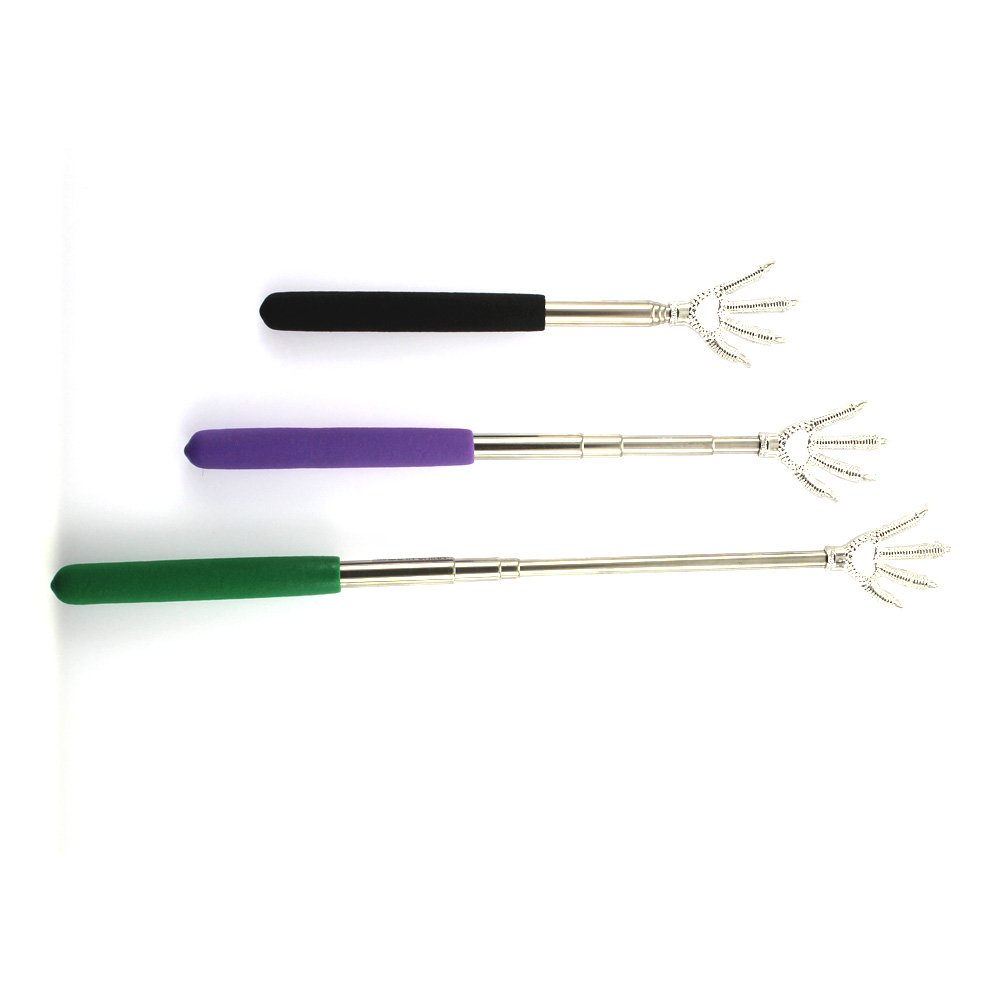 YPY 3-Pack Extendable Back Scratcher with Eagle Claw Design - Random Colors - Perfect for Back Itch Relief, Gifts & Travel Accessories