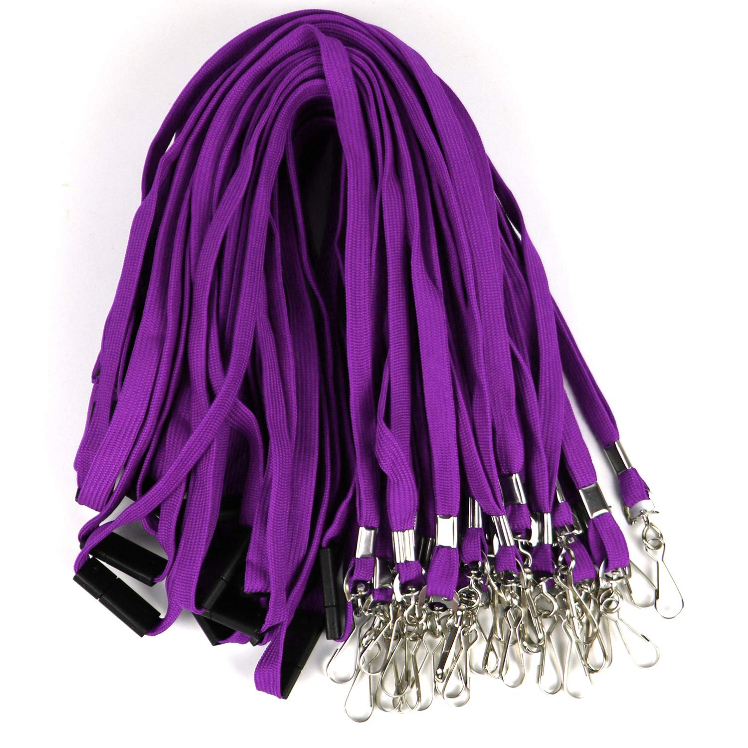 Premium Breakaway Lanyards 50-Pack - ID Badge Holders for Work & Cruise