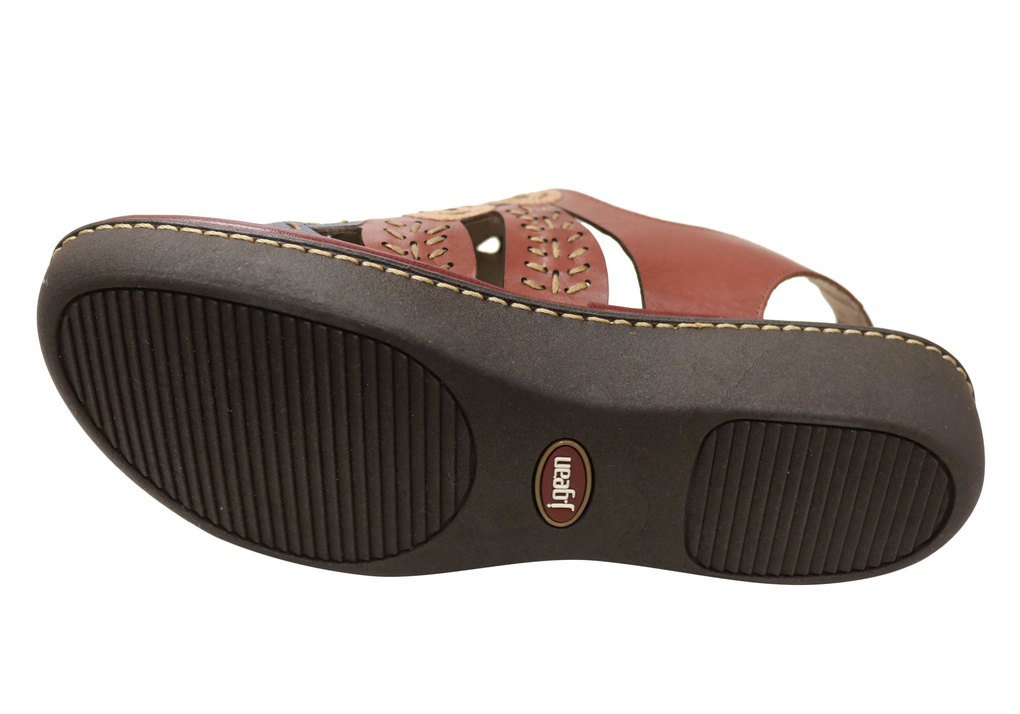 J Gean Women's Comfortable Leather Sandals - Handmade in Brazil - Perfect for Beach, Vacation & Summer Outfits