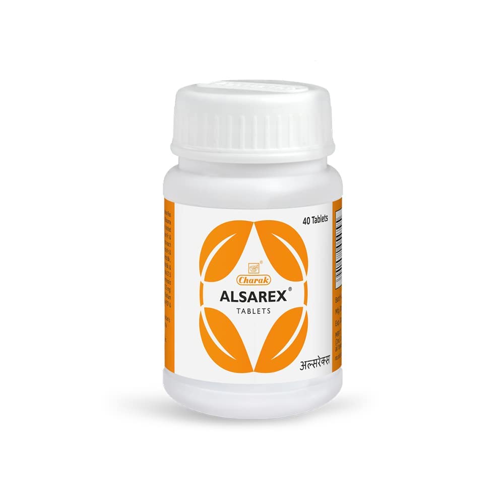 Charak Pharma Alsarex Tablets for Acidity Relief & Stomach Health - 40 Tablets (Pack of 2) | Natural Digestive Support for Heartburn & Indigestion | Perfect for After Meals & Occasional Upset Stomach