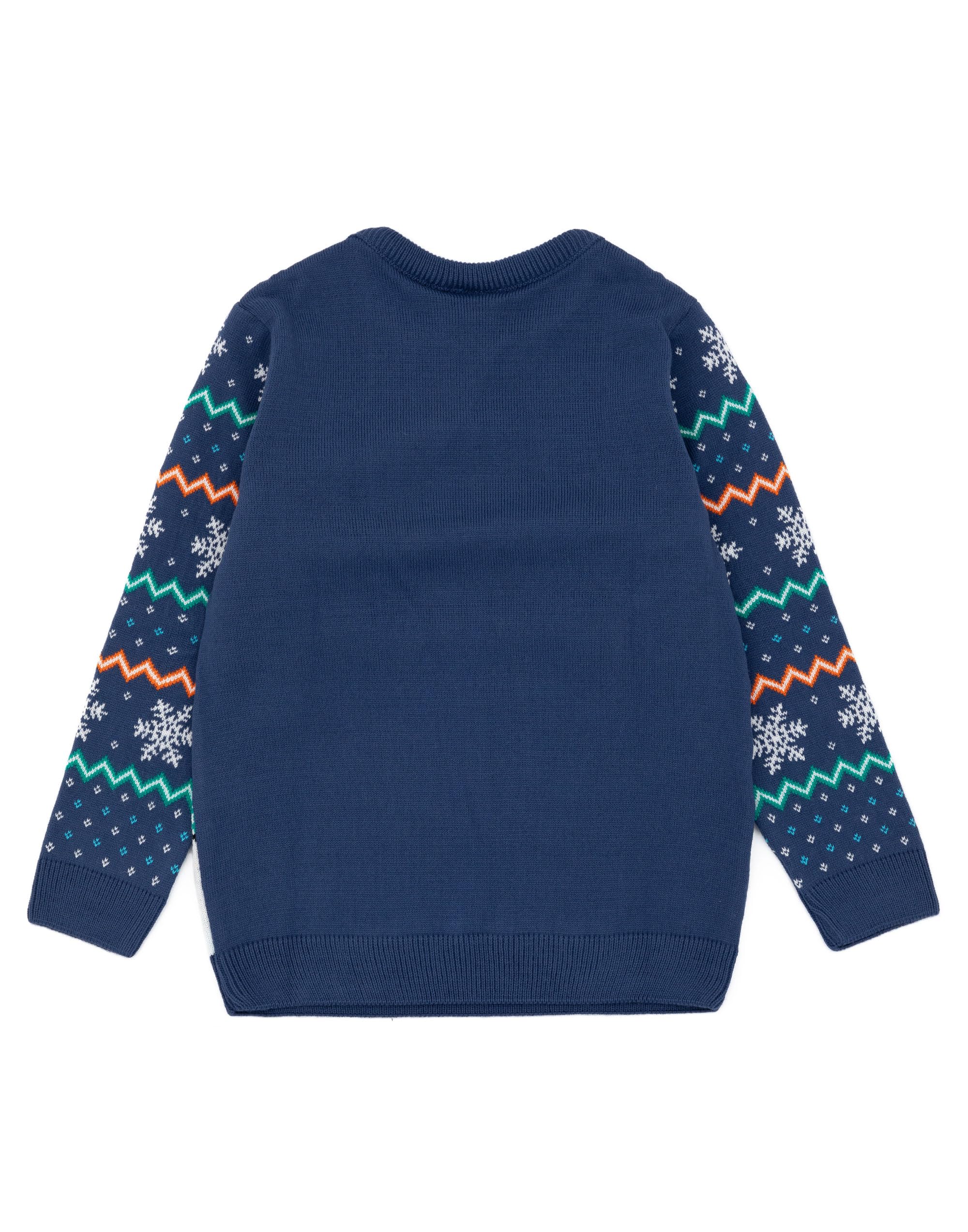 SpongeBob SquarePants Kids Christmas Sweater - Blue Let It Snow Graphic Knit Pullover | Festive Holiday Gift for Boys & Girls | Perfect for Christmas Parties & Family Photos