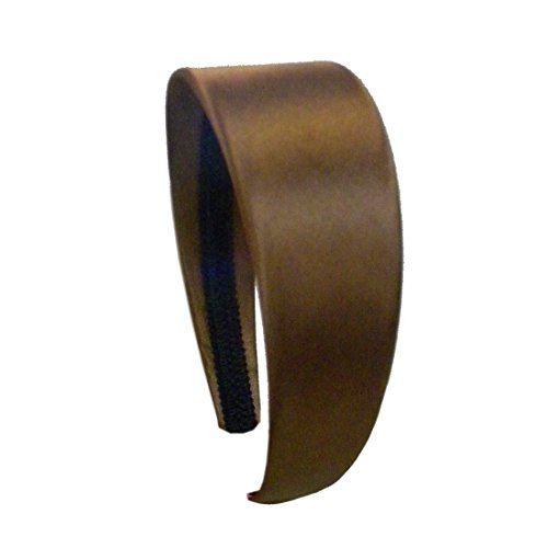 Motique Light Brown 2 Inch Wide Satin Headband for Women - Elegant Hair Accessory for Weddings, Parties & Everyday Wear