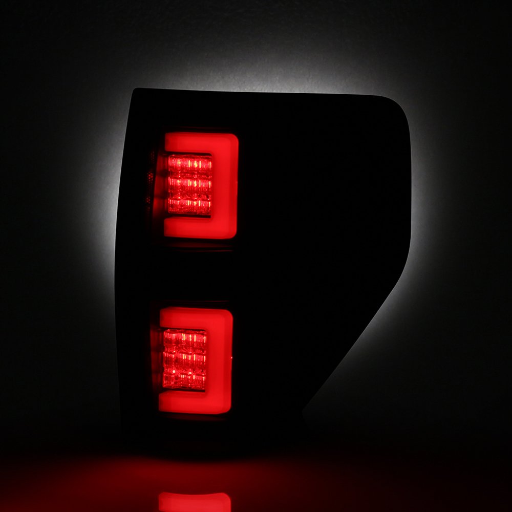 AKKON Black Smoked LED Tail Lights for 2009-2014 Ford F-150 Pickup Truck - Left & Right Pair Brake Lamps - Upgrade Your Truck's Style & Safety for Night Driving & Off-Road Adventures