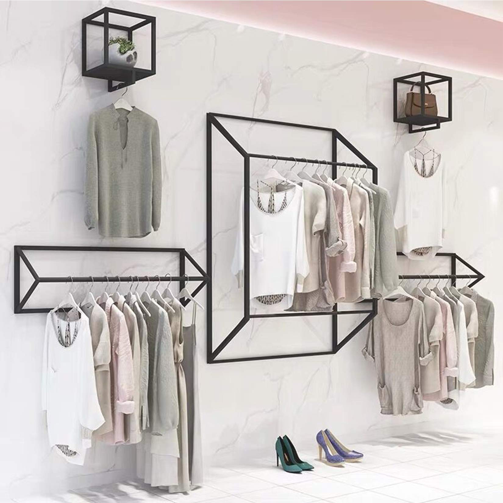 Wall-Mounted Garment Rack - 11.8