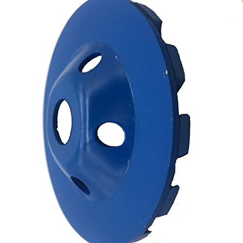 125mm Diamond Grinding Cup Wheel for Angle Grinder - Heavy Duty Concrete, Granite, Marble & Stone Cutting - Blue Segment Disc for Professional Construction & DIY Projects