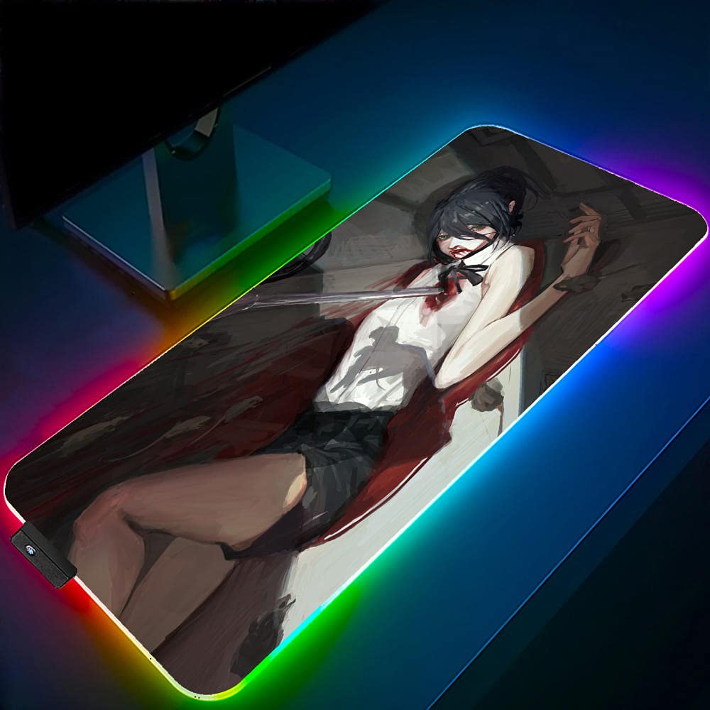 Chainsaw Man Gaming Mouse Pad with RGB LED Backlit - 31.5