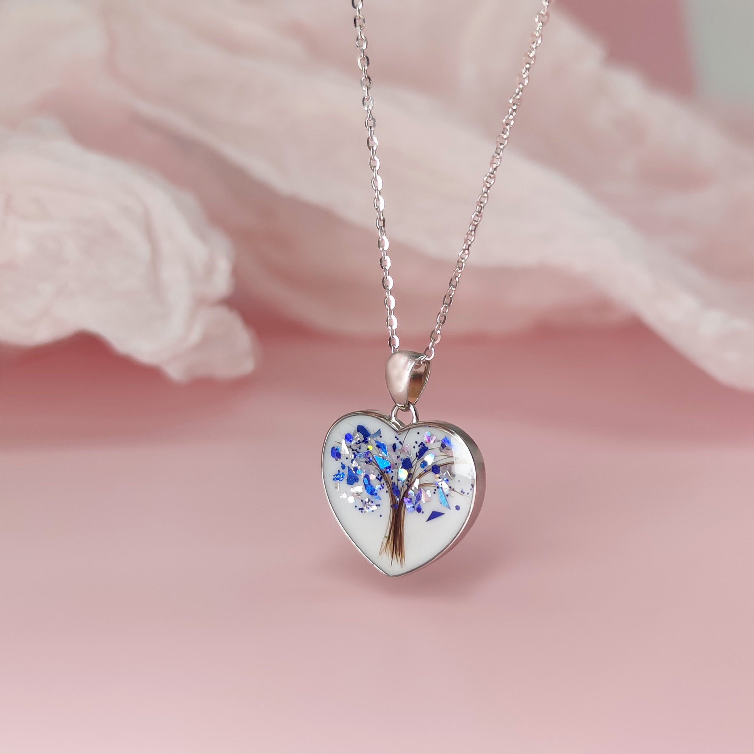 LifeTree: Heart Shaped Breastmilk & Baby Hair Gold Necklace - Keepsake Jewelry for Moms, Personalized Memorial Gift for New Mothers - Perfect for Baby Showers, Christenings & Cherished Memories