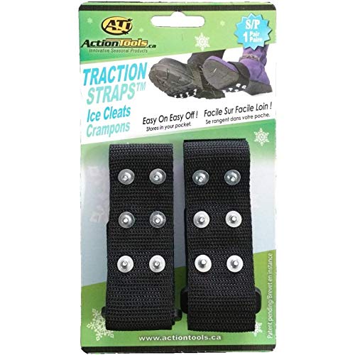 Non-Slip Ice Cleats for Shoes - Traction Straps for Walking on Ice & Snow - Perfect for Hiking, Running, and Winter Safety