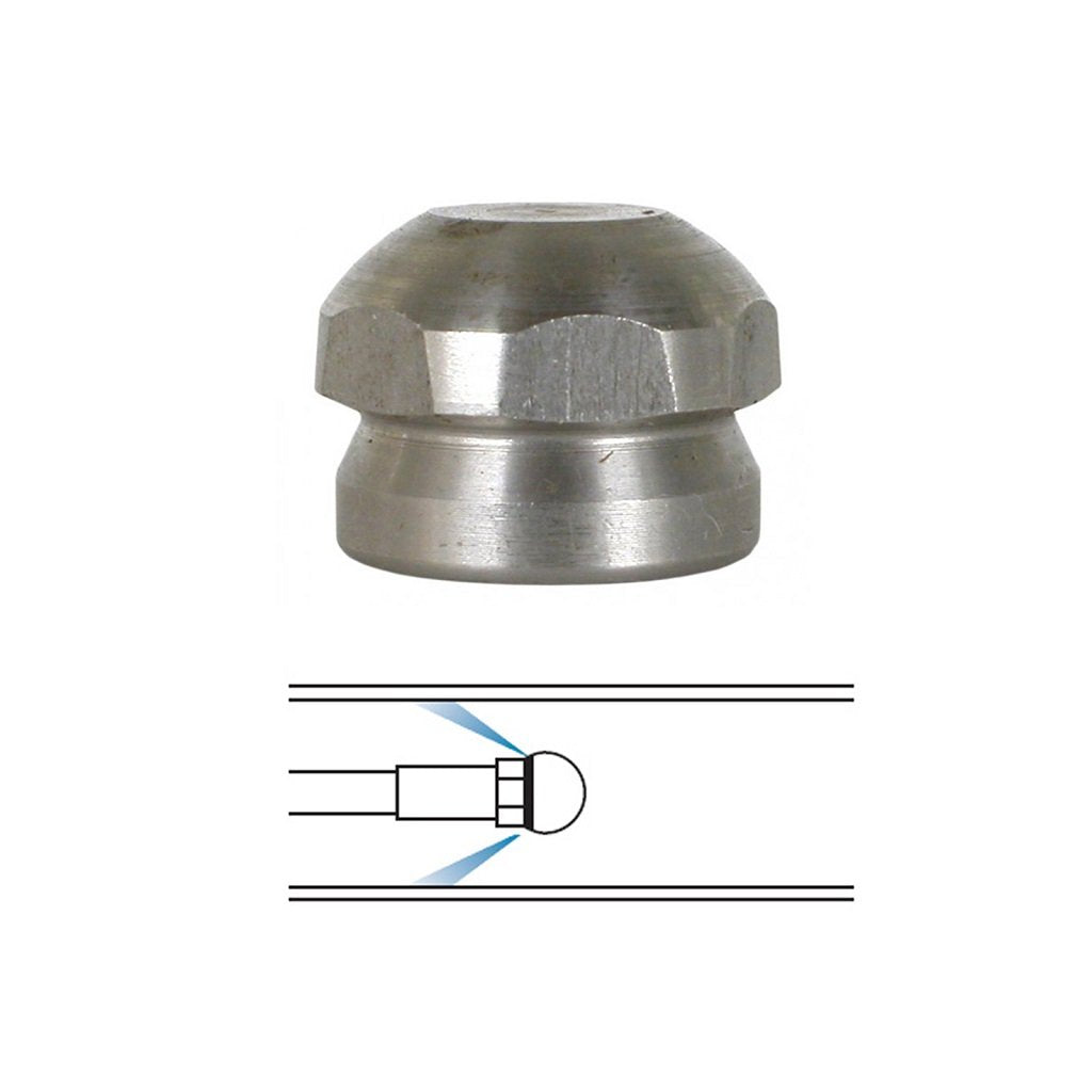 Storm Jet 1/8 Mole Nozzle with 3 Rear Jets - Professional Sewer & Drain Cleaning Tool for Clog Removal - Ideal for Plumbing Maintenance and Pipe Cleaning Services