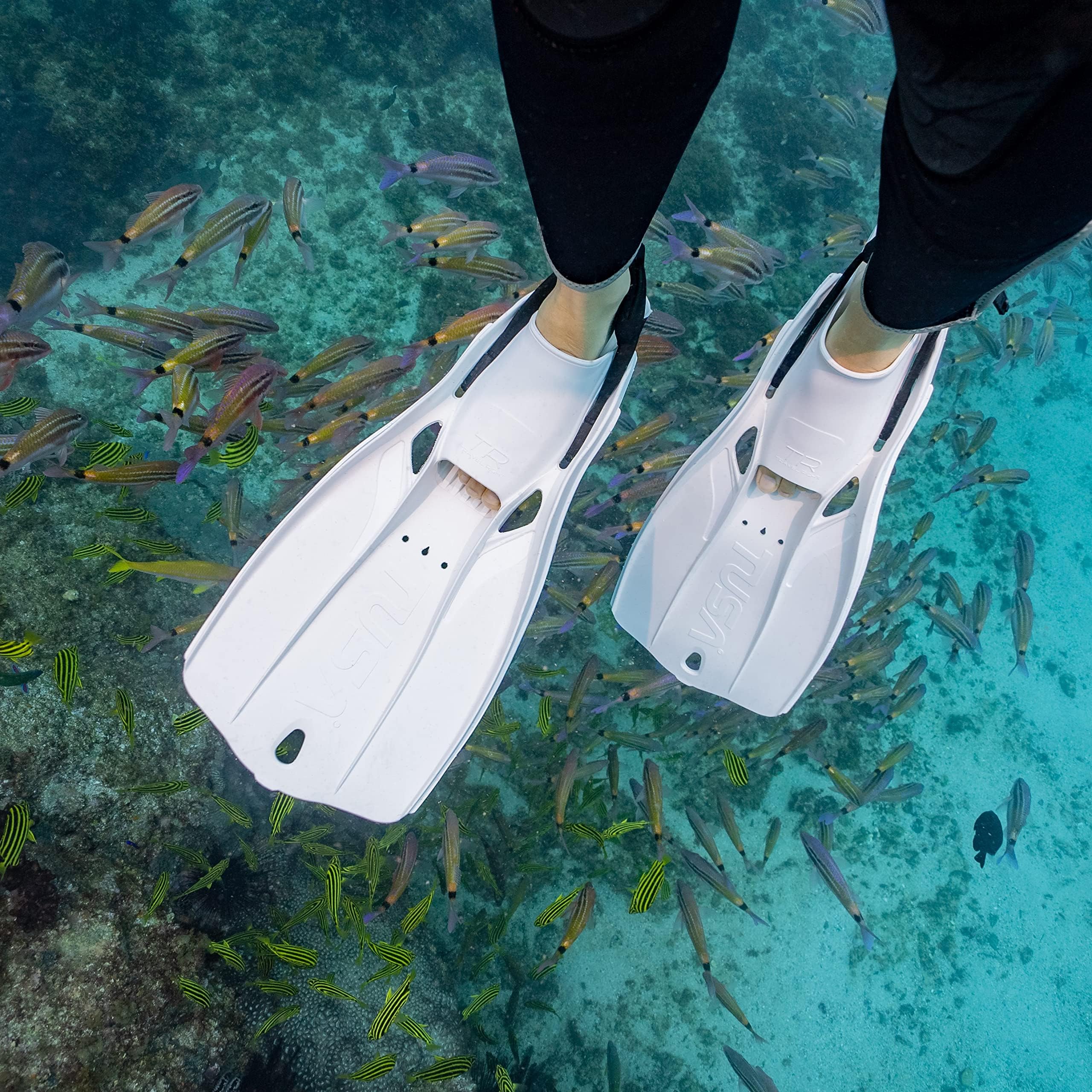 TUSA SF-0110 Travel Right Scuba Diving Fins - Lightweight & Compact Swim Fins for Travel, Snorkeling & Scuba Diving Adventures