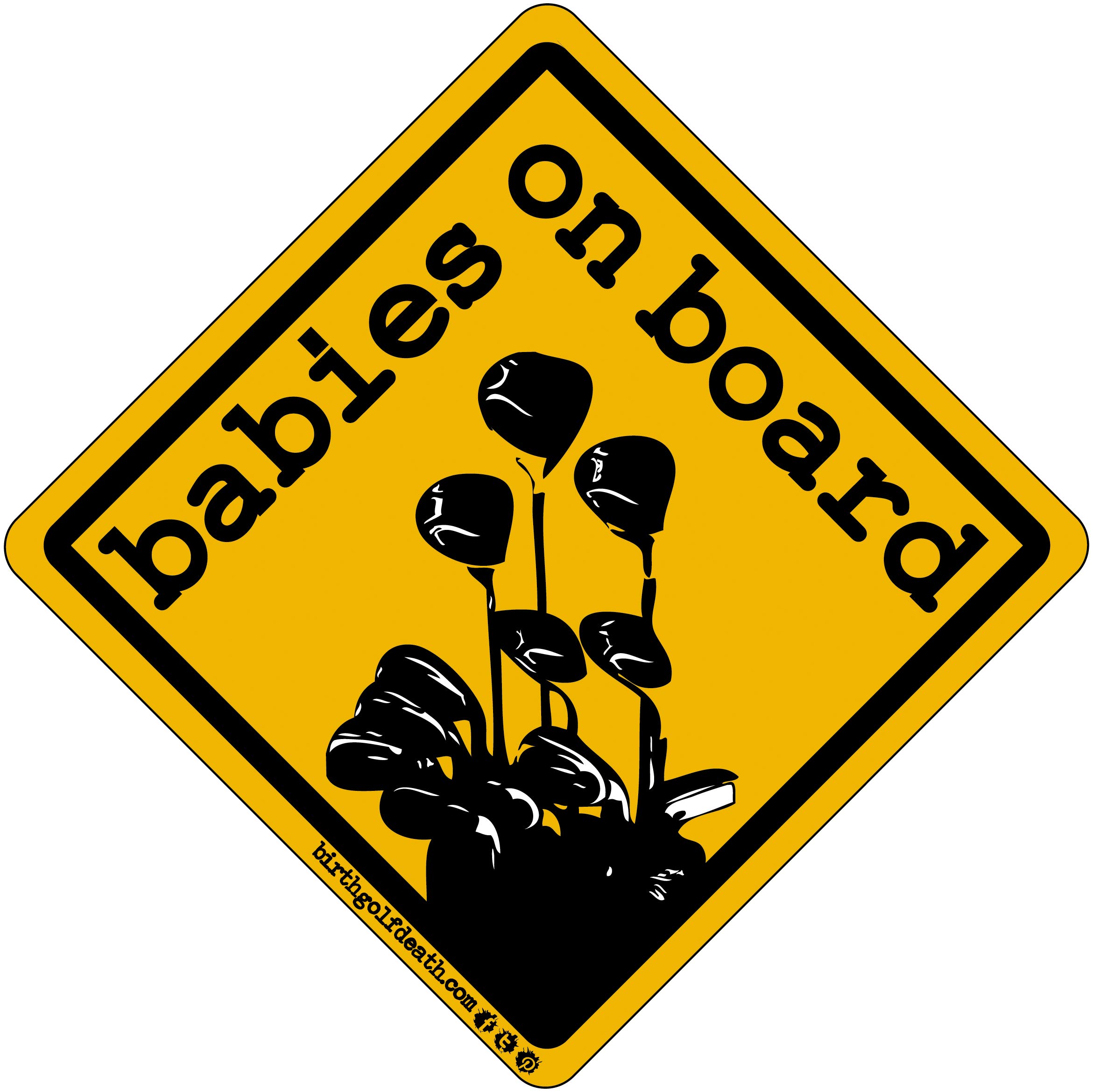 Funny Golf Sticker Decal - Birth.Golf.Death Design for Golf Lovers - Perfect for Golf Clubs, Laptops, Water Bottles & Car Decor