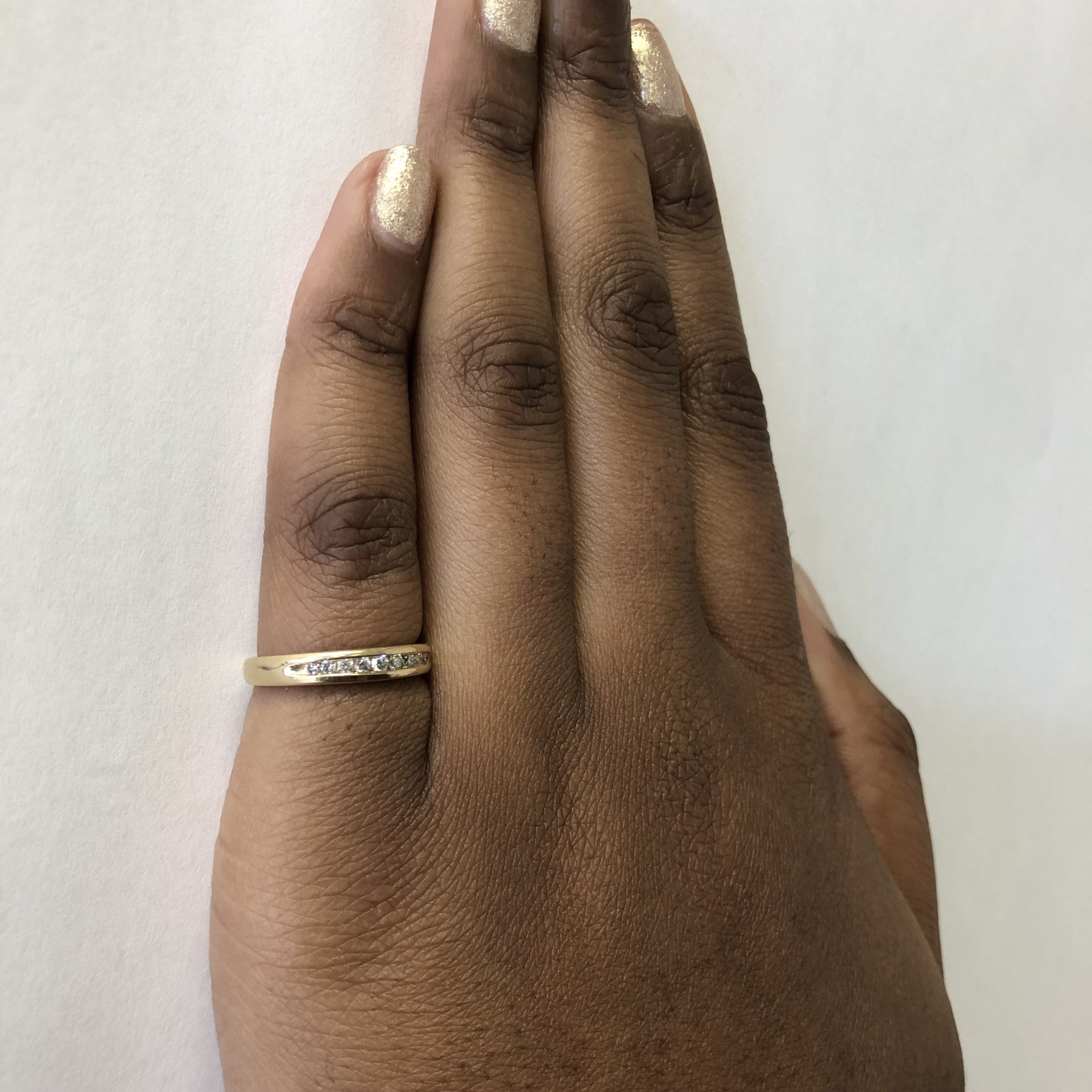 0.18ctw Channel Set Diamond Ring - Size 6 | Elegant Wedding Band, Anniversary Gift for Her, Perfect for Proposals & Special Occasions