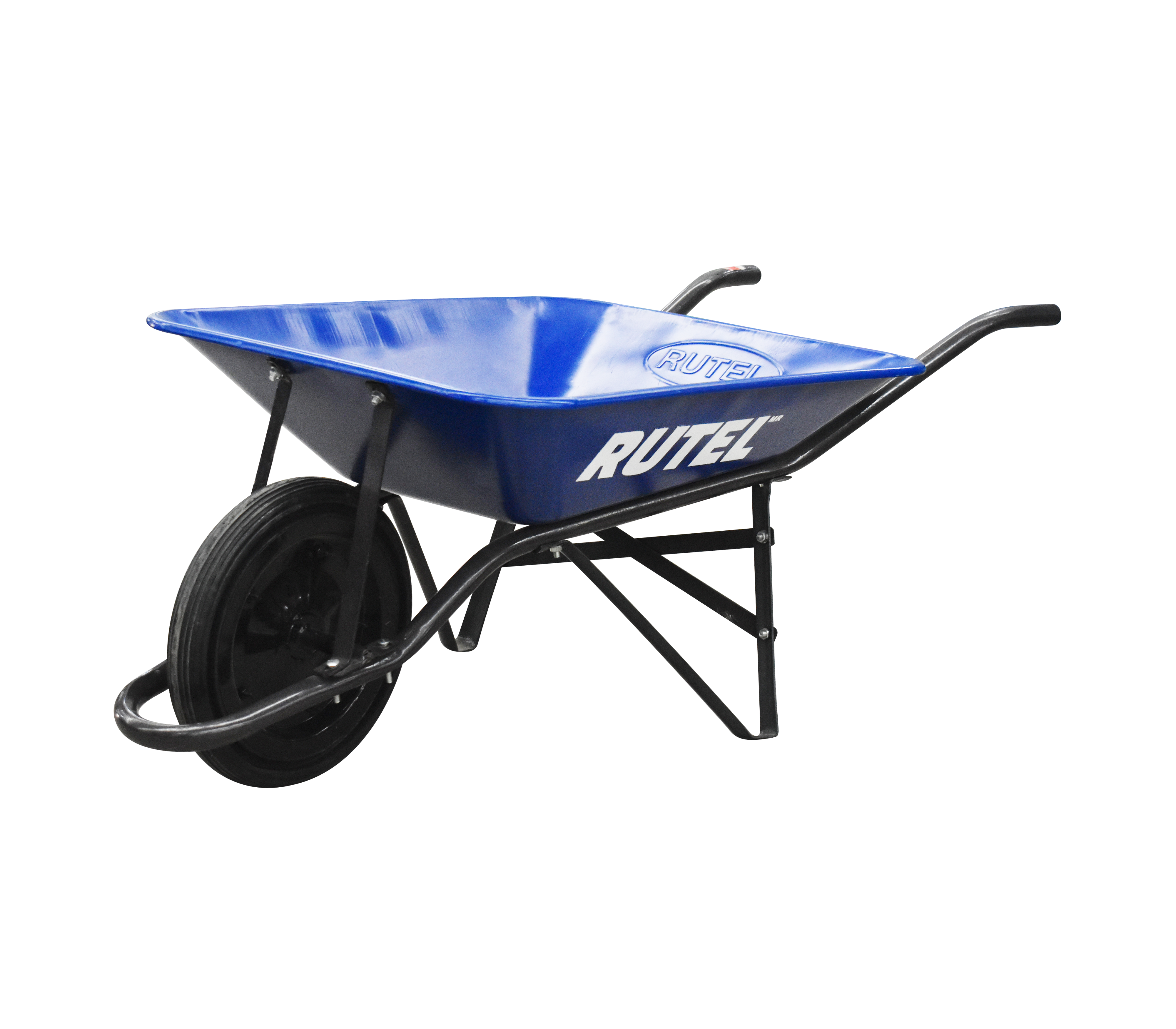 Heavy Duty Construction Wheelbarrow - Durable Steel Frame & Pneumatic Tire for Building, Gardening, Landscaping - Perfect for Moving Soil, Gravel, and Construction Materials
