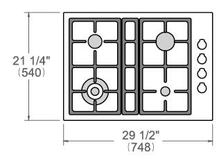 Bertazzoni MAST304QBXT 30-Inch Drop-In Gas Cooktop with 4 Brass Burners - Premium Stainless Steel for Professional Home Kitchens | Perfect for Cooking, Entertaining & Gourmet Meal Preparation