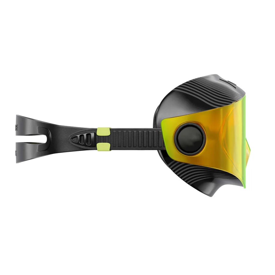 Aqua Sphere Defy Ultra Swimming Goggles - Black/Bright Yellow - Anti-Fog, UV Protection for Pool, Open Water & Triathlon Training
