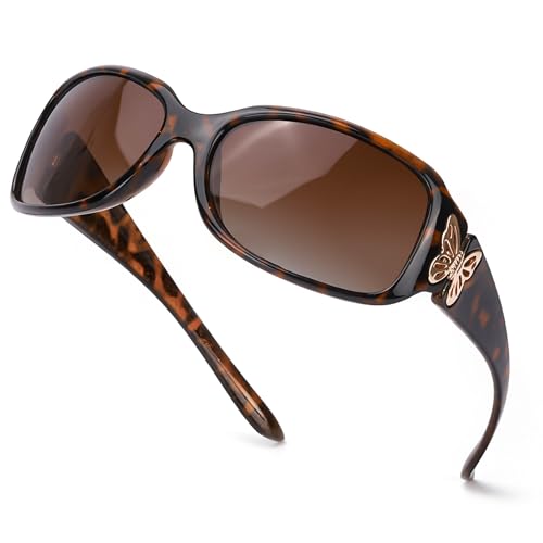 A04 Tortoise Frame Polarized Womens Sunglasses