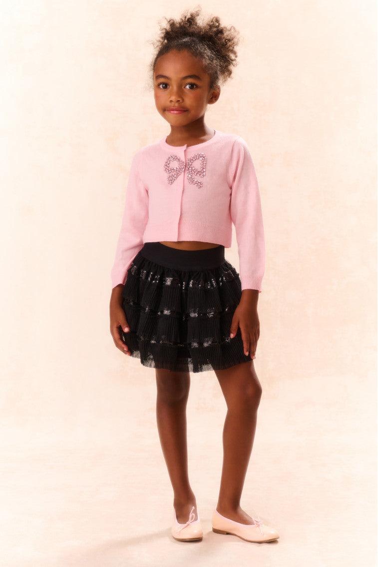 Girls Embellished Wool Cardigan - Soft & Stylish Knit Sweater for School, Fall & Winter Outfits | Perfect for Casual Wear & Special Occasions