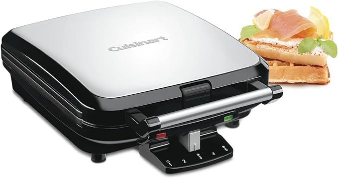 Cuisinart WAF 150C Belgian Waffle Maker with 4 Non-Stick Molds - Perfect for Breakfast, Brunch & Family Gatherings