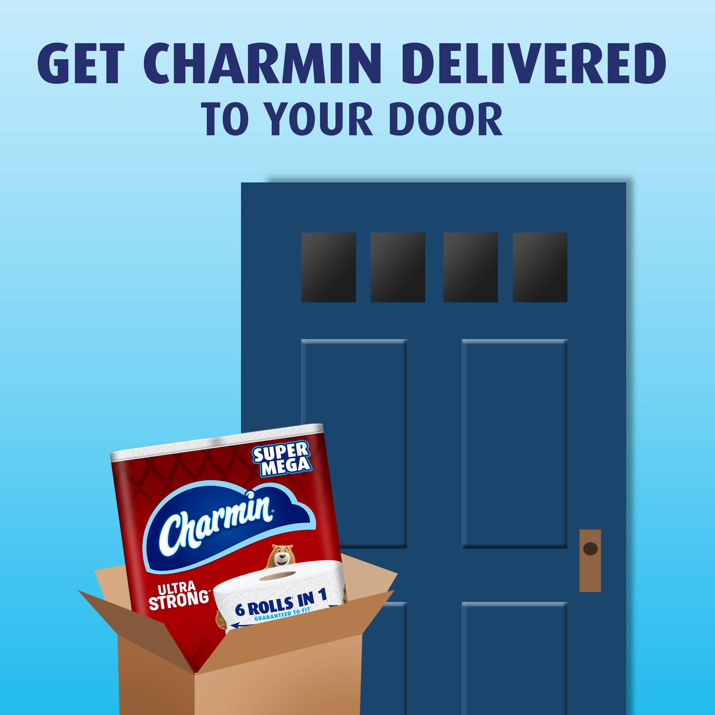 Charmin Ultra Strong Toilet Paper, 6 Super Mega Rolls (Equivalent to 36 Regular Rolls) | Soft, Durable & Absorbent Bathroom Tissue for Home & Office Use