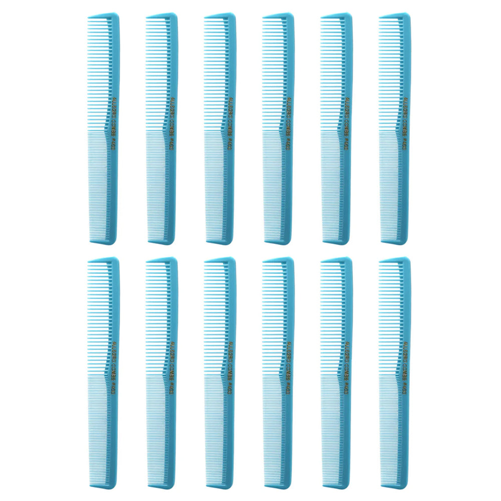 Professional Allegro #400 Barber Combs for Hair Cutting & Styling - 12 Pack All-Purpose Hairdressing Tools | Perfect for Salons, Home Haircuts & Beard Grooming