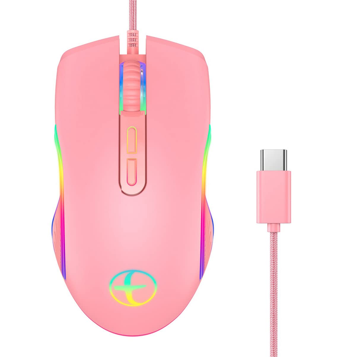 Homoyoyo RGB Gaming Mouse for Laptop & Computer - Wired USB Optical Mouse with LED Backlight for Work & Gaming - Perfect for Office, Home & Esports
