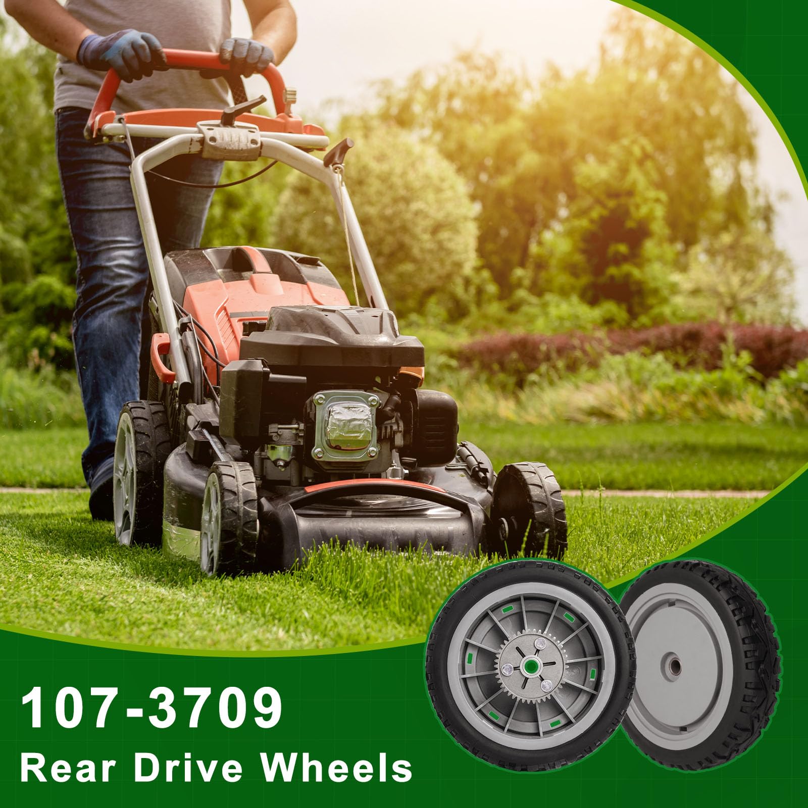 2 Pack Lawn Mower Rear Wheel Gear Assembly Replacement for Toro 107-3709 8 Inch Wheel - Compatible with Toro Lawn Mowers, Durable Replacement Parts for Smooth Mowing Experience