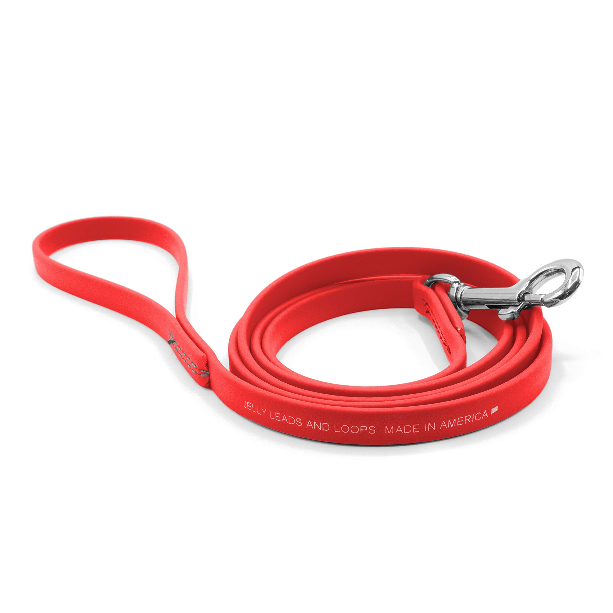 Premium Jelly Pet Leash - Waterproof, Easy to Clean & Durable Dog Leash - Made in USA - Stronger Than Leather (1/2