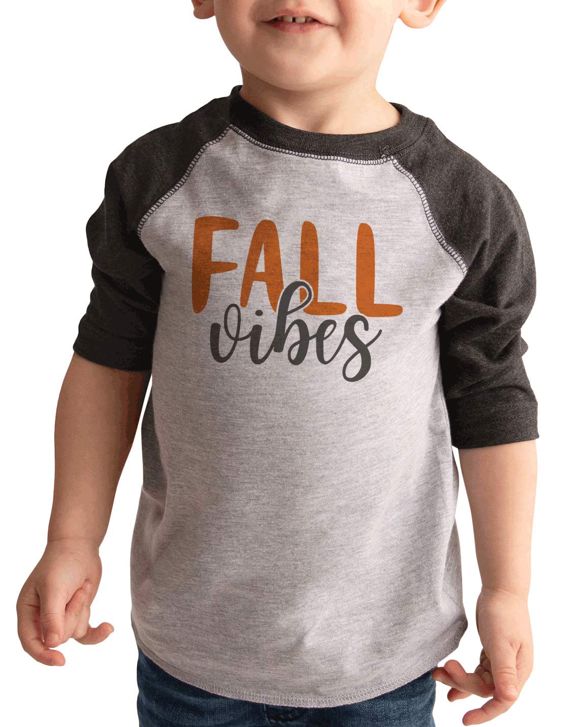 7 ate 9 Apparel Kids Fall Vibes Shirt | Cute Autumn Graphic Tee for Boys & Girls | Perfect for Halloween, Thanksgiving & Family Photos