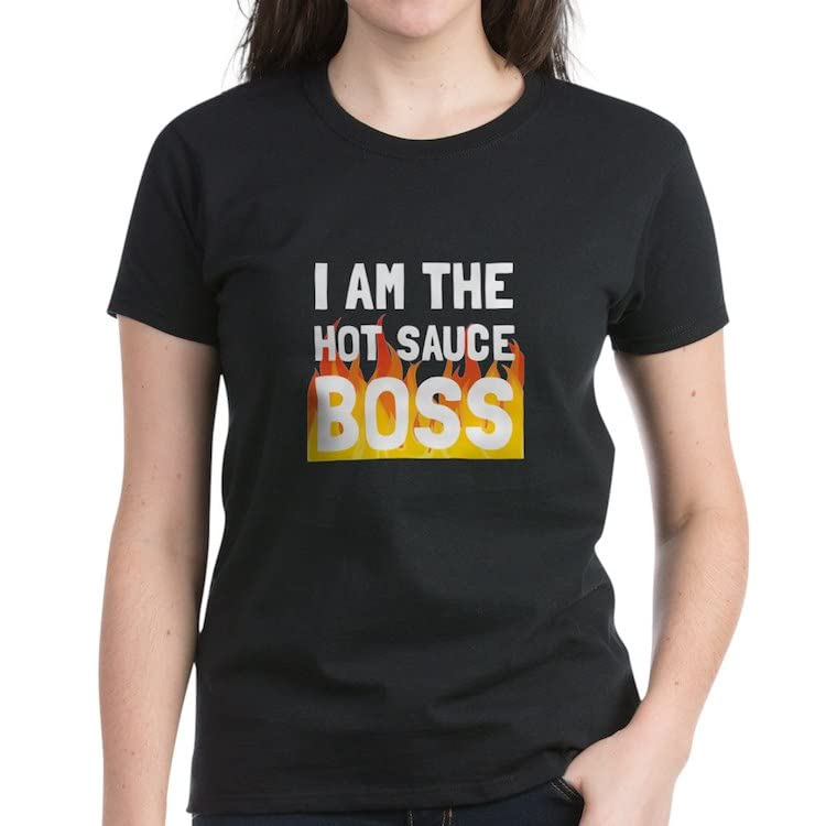 Hot Sauce Boss Women's Cotton T-Shirt | Funny Spicy Food Lover Gift | Perfect for Cooking Enthusiasts & Hot Sauce Fans