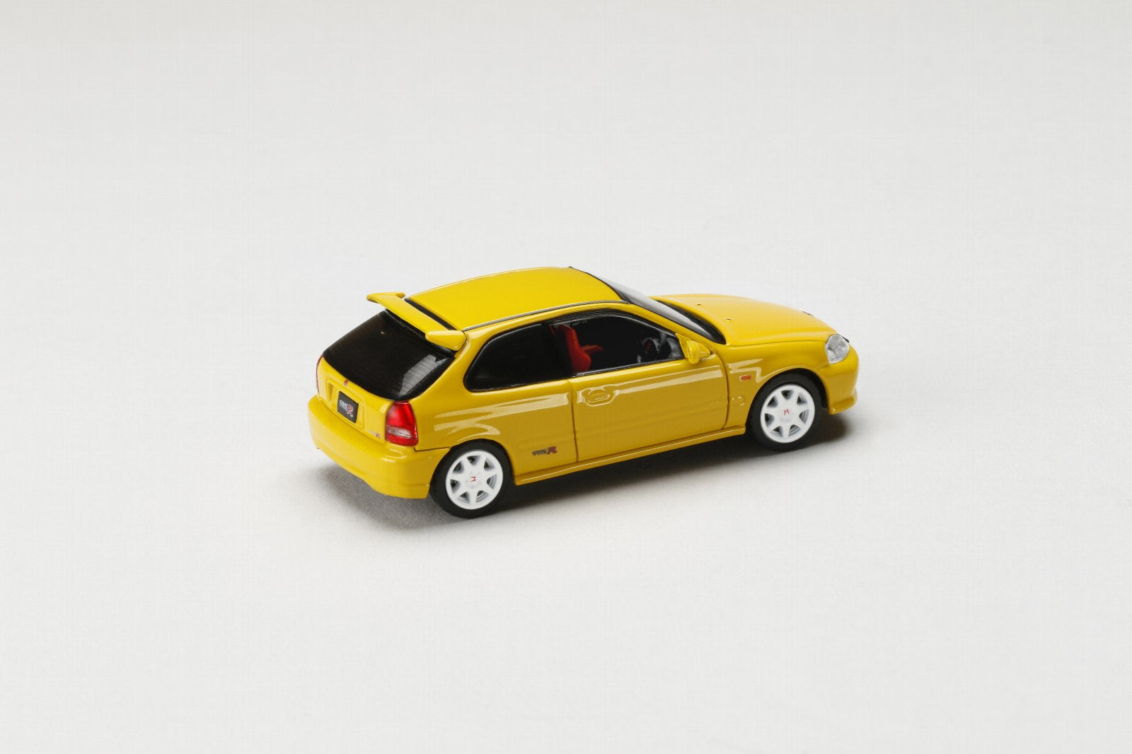 1:64 Honda Civic Type R (EK9) Diecast Model Car in Sunlight Yellow - Collectible Japanese Hobby Car for Display & Racing Enthusiasts