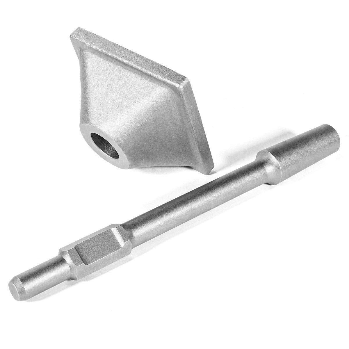 XtremepowerUS Tamper Shank and Plate for Jack Hammer Bit - Heavy Duty Electric Demolition Concrete Breaker Tool - Ideal for Construction, Road Repair & Demolition Projects