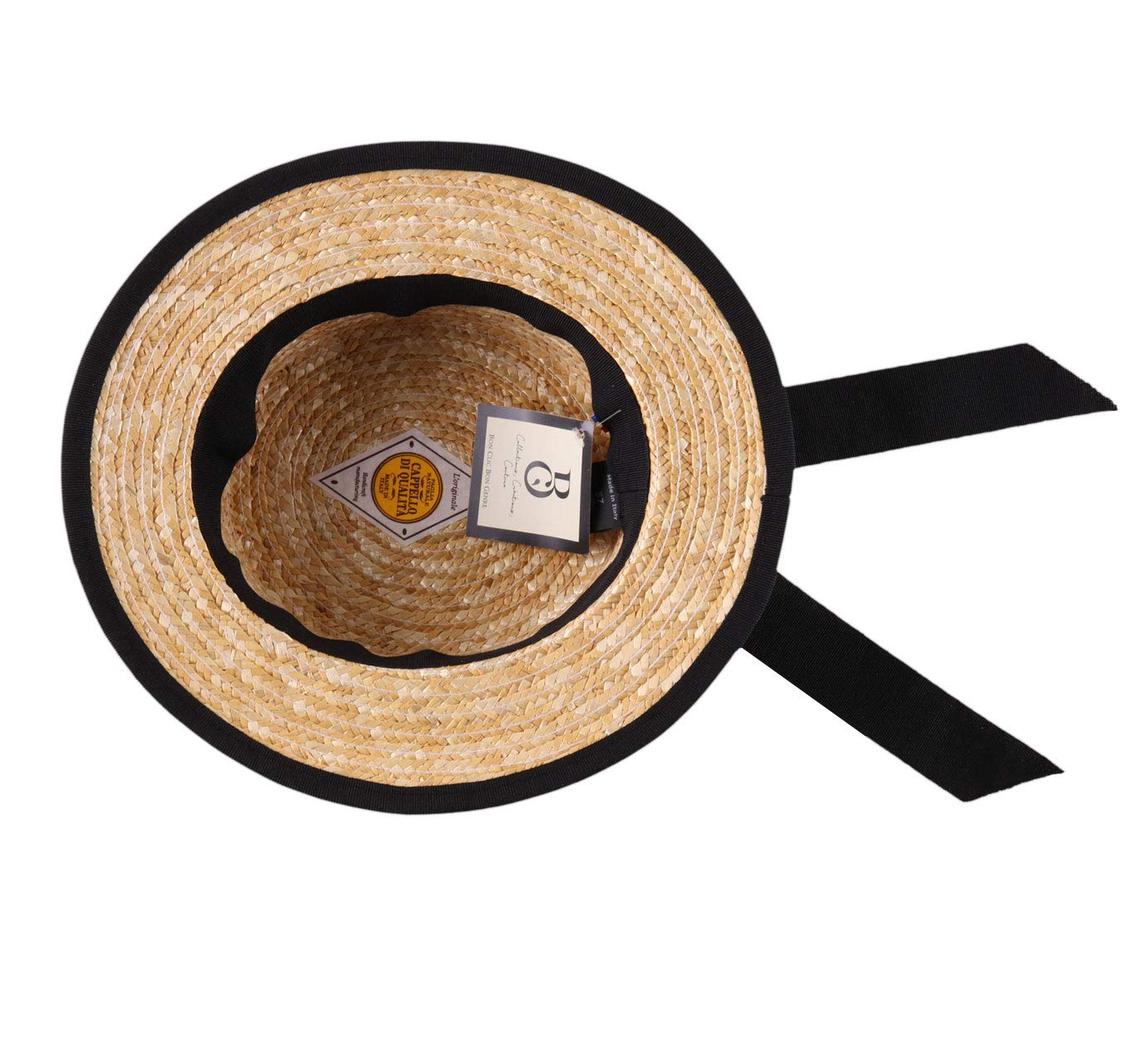Gondolier Boater Hat - Classic Straw Hat for Men & Women - Perfect for Venetian Costumes, Summer Outfits, and Themed Parties