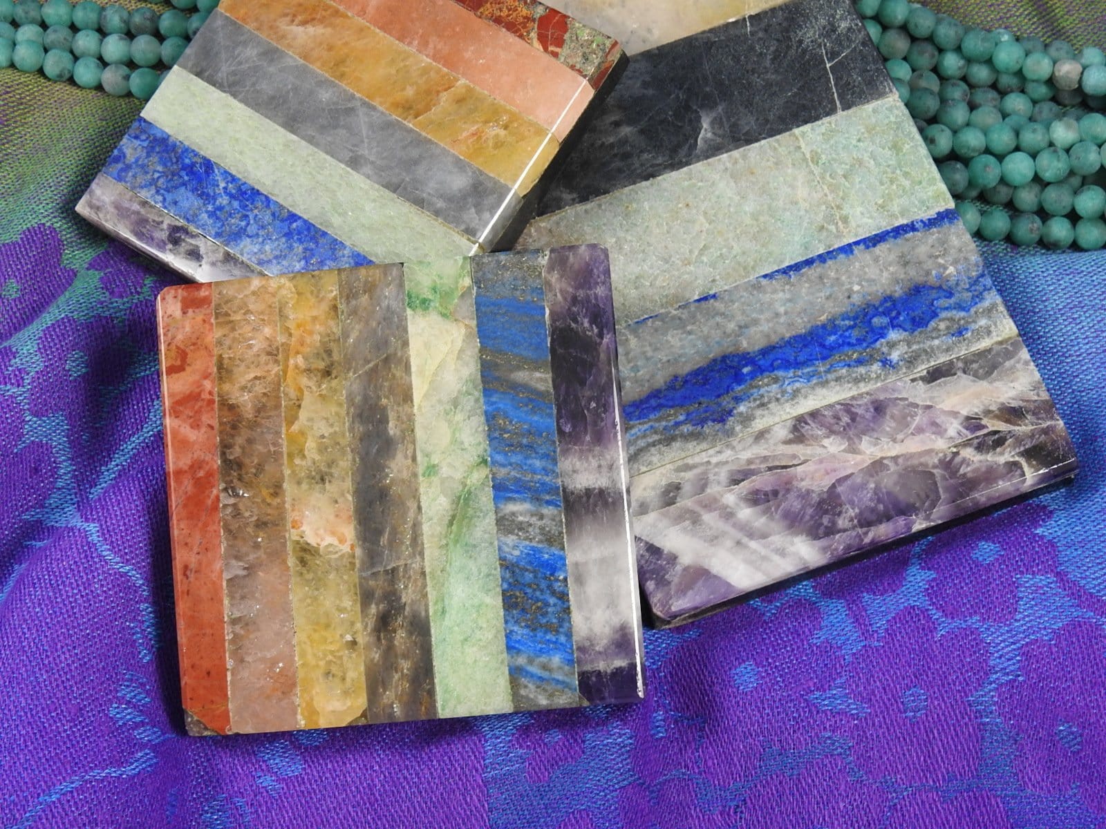Chakra Energy Plate - Small Healing Stone for Meditation, Yoga & Spiritual Balance - Perfect for Home, Office & Reiki Sessions