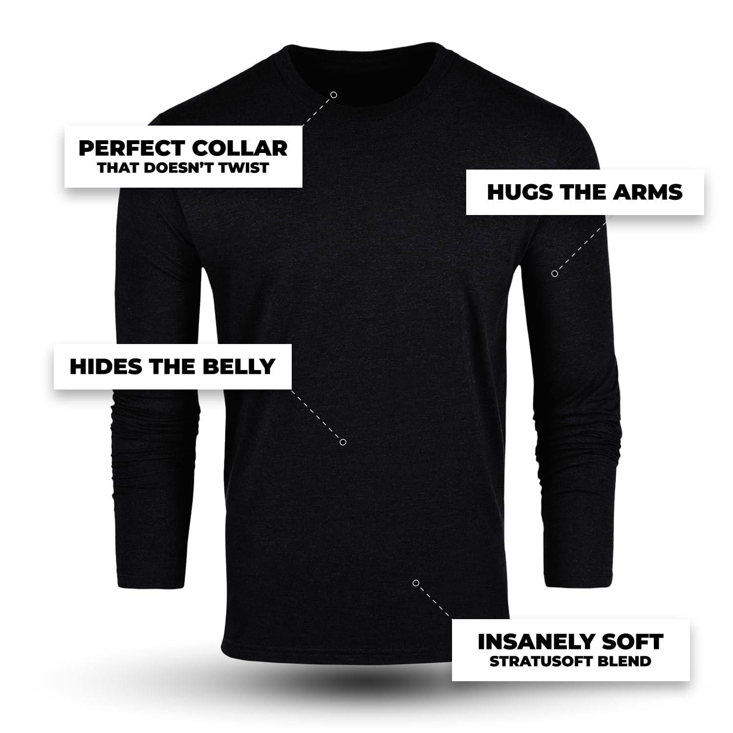 Premium Men's Long Sleeve T-Shirt - Soft Pre-Shrunk Cotton Blend Classic Tee for Casual Wear, Work & Everyday Comfort | Fresh Clean Threads Collection