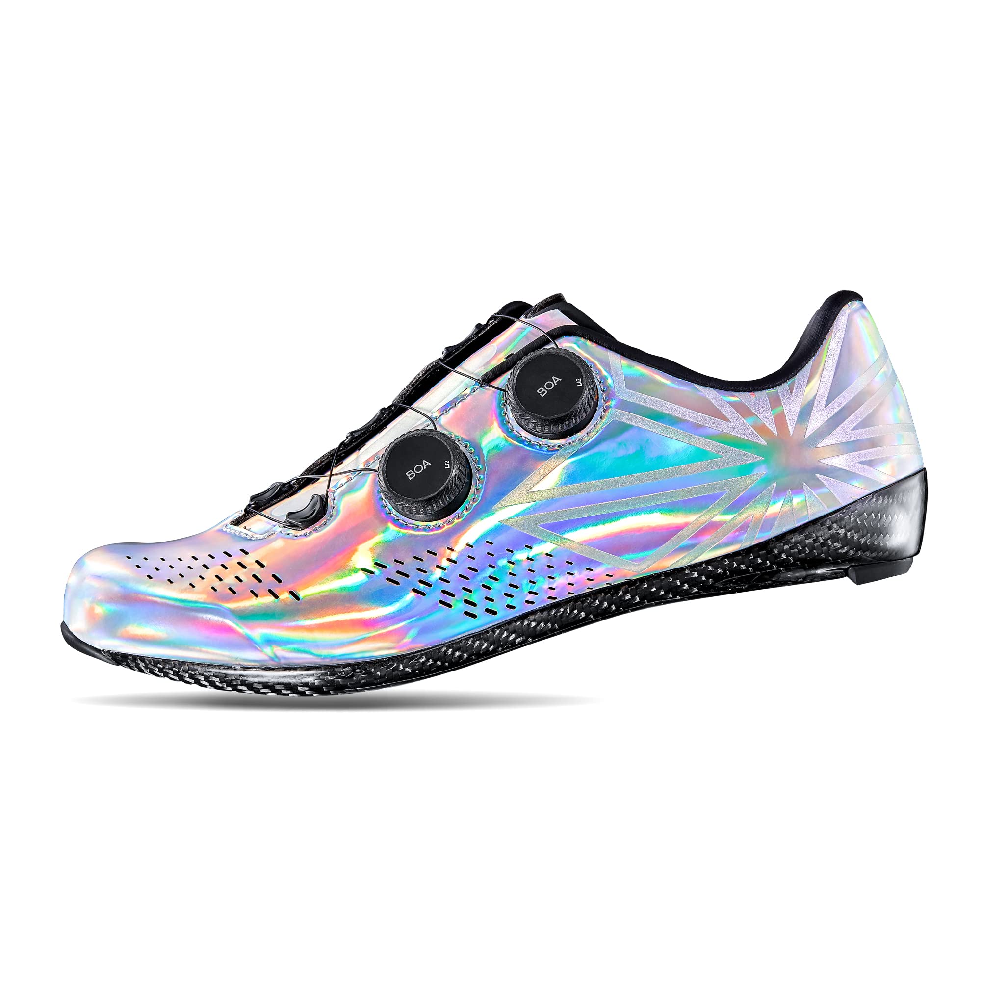 Supacaz Kazze Carbon Road Bike Shoes - Lightweight Holographic Design for Cycling & Racing | Perfect for Road Biking, Triathlons & Indoor Training
