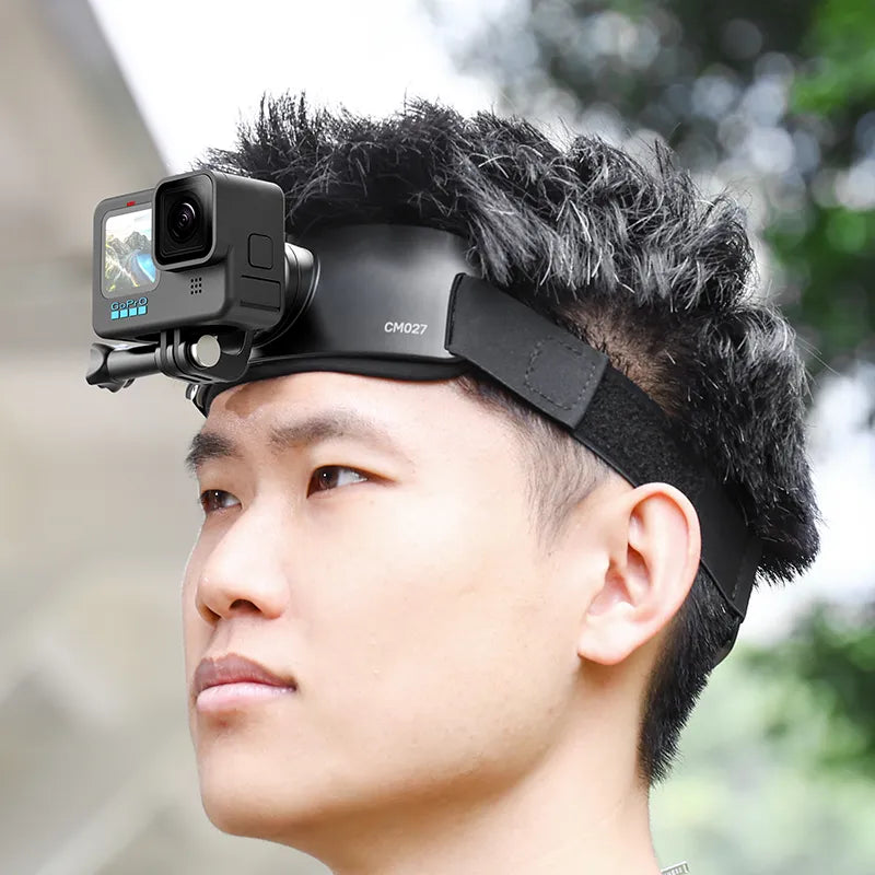 Ulanzi CM027 Go Quick II Head Strap Mount for GoPro, Action Camera & Smartphone - Adjustable & Secure Hands-Free Recording for Vlogging, Cycling, Hiking & Outdoor Adventures