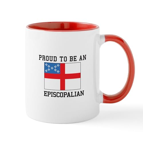 White/Red Inside - Proud Be An Episcopal Flag Mugs