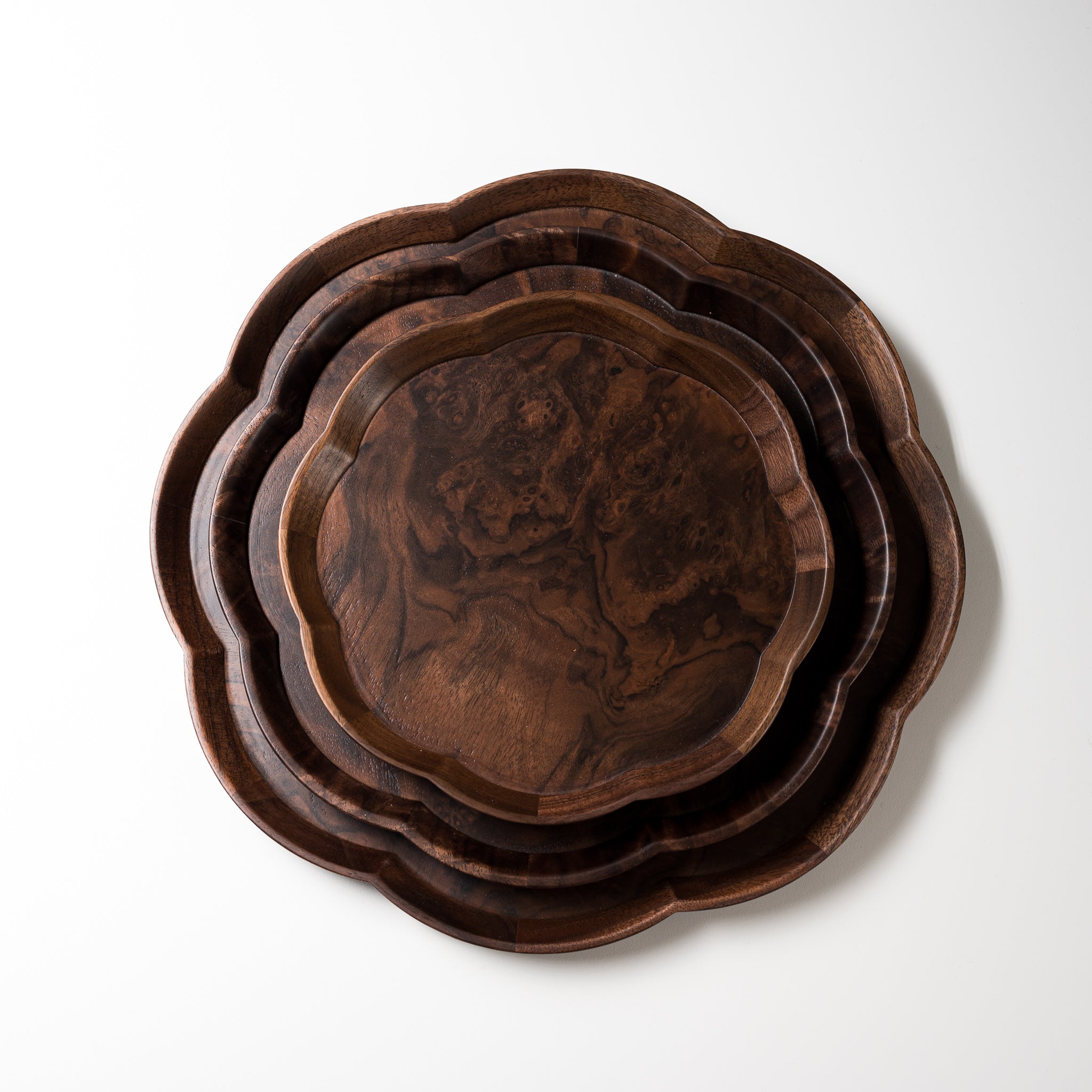 Handmade Premium Dark Brown Walnut Wood Tray - Elegant Serving Tray for Coffee, Tea, and Breakfast in Bed - Perfect for Home Decor and Gift Giving