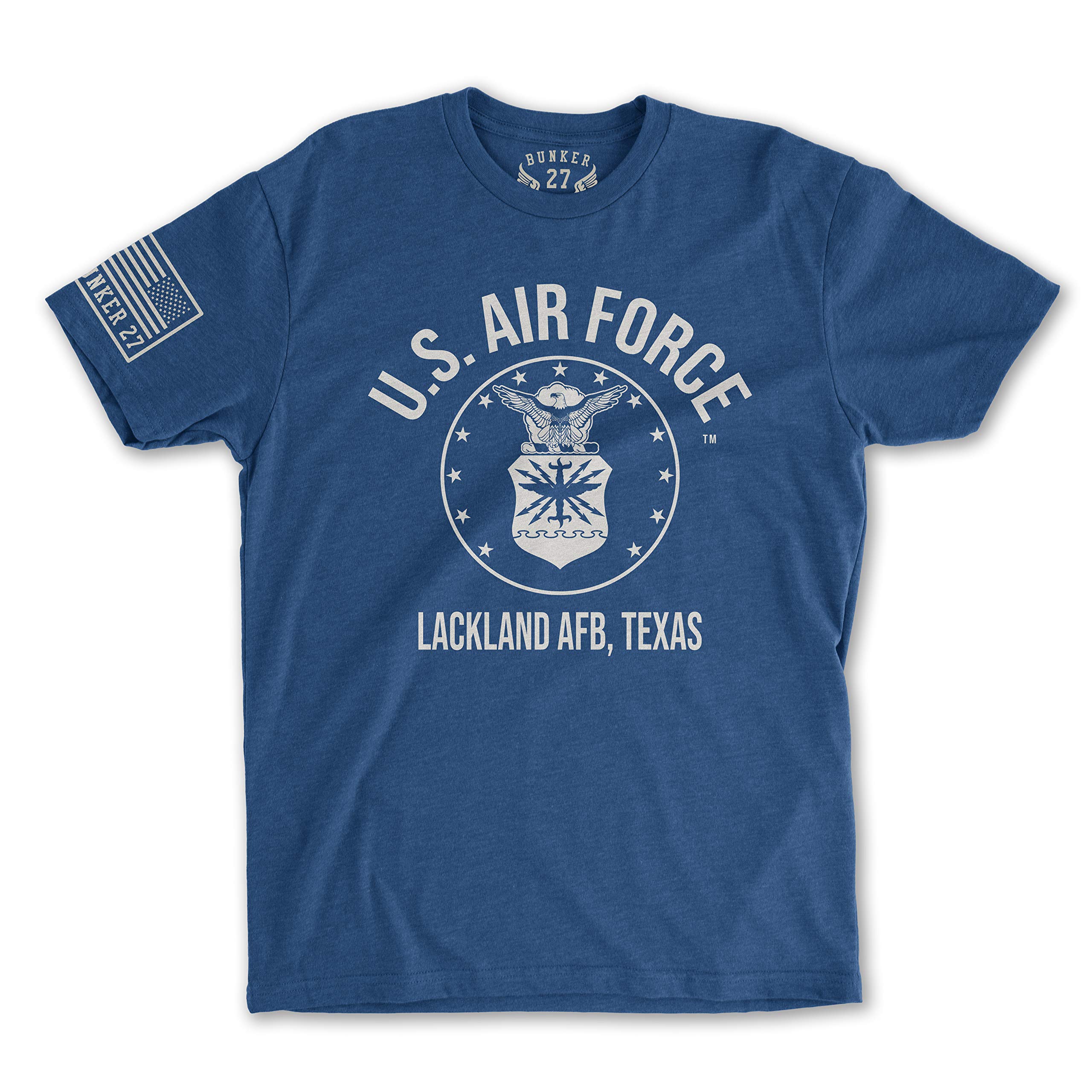 BUNKER 27 Lackland Air Force Base T-Shirt - Officially Licensed U.S. Air Force Graphic Tee - Military Apparel for Veterans, Airmen & Patriotic Supporters