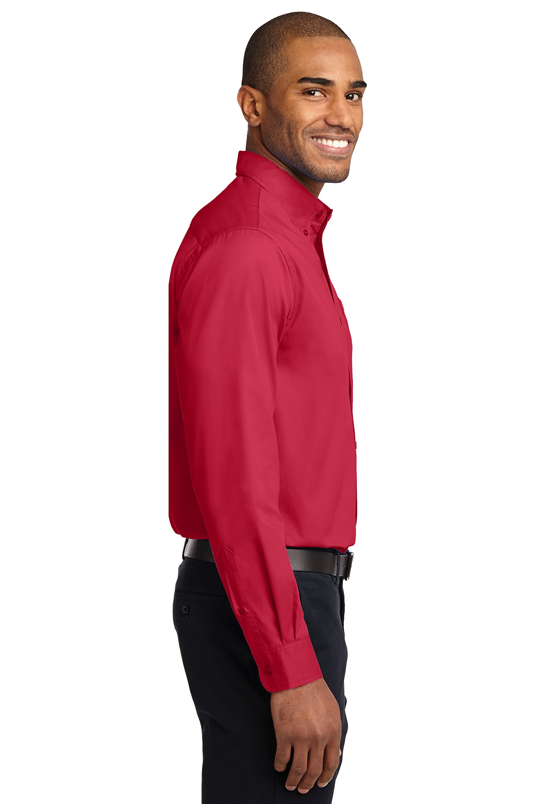 Port Authority Men's Tall Long Sleeve Easy Care Dress Shirt - Comfortable Business Casual Workwear for Office & Professional Events