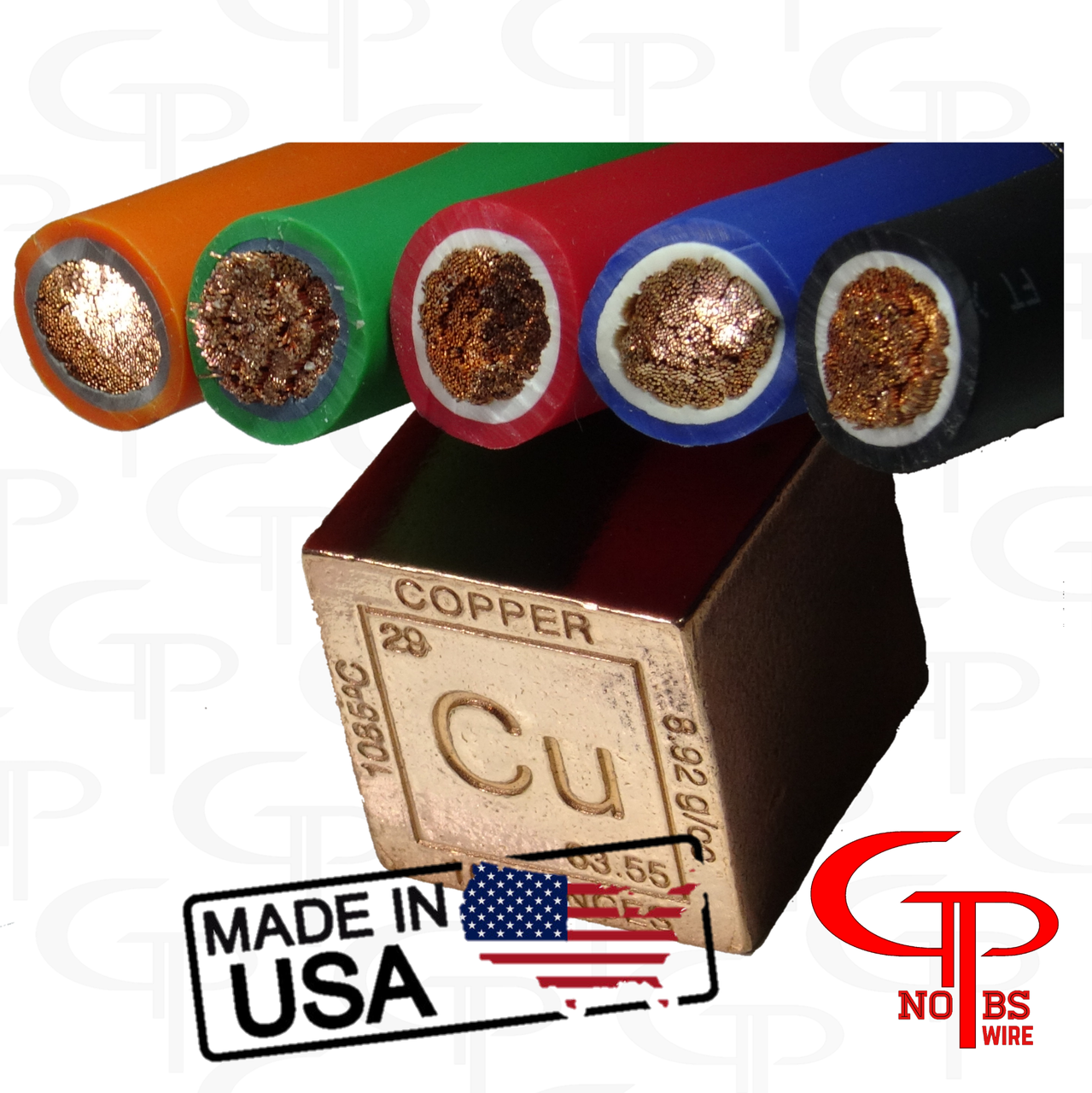 1/0 AWG Big 3 Upgrade Kit - High Performance GP America OFHC Cable for Car Audio & Electrical System Enhancement - Perfect for Car Audio Enthusiasts & Vehicle Electrical Upgrades