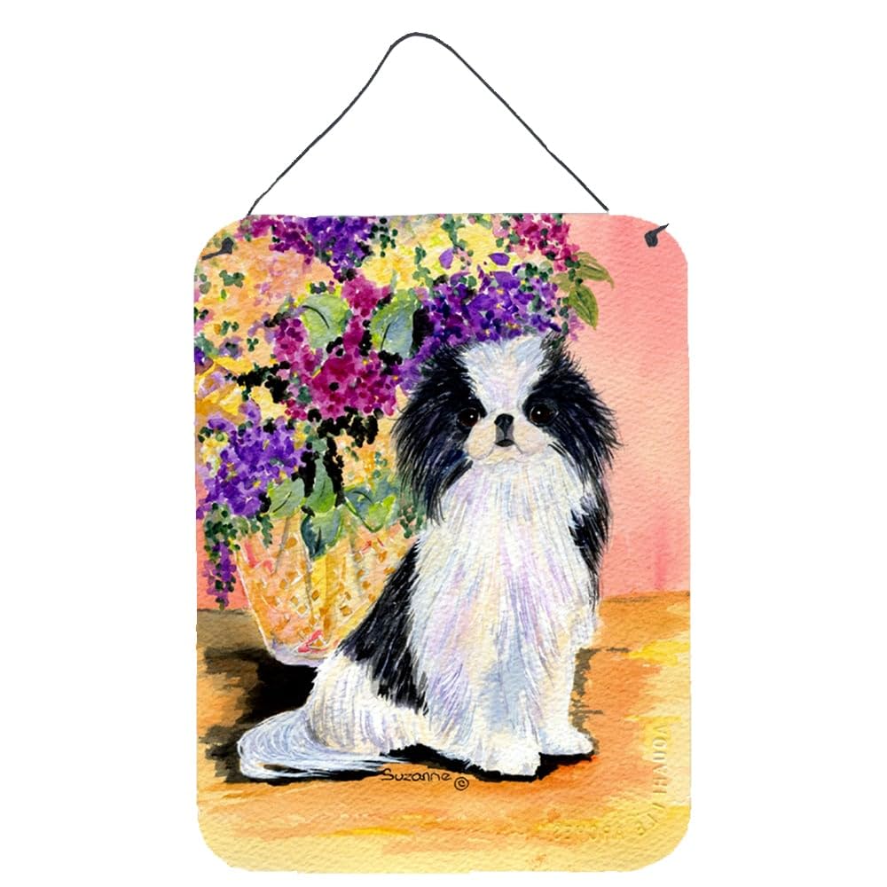 Japanese Chin Wall Art - 12x16 Aluminum Metal Sign for Home Decor, Kitchen, Bar, Bathroom & Front Door - Multicolor Hanging Plaque | Perfect for Pet Lovers & Vintage Style Interiors