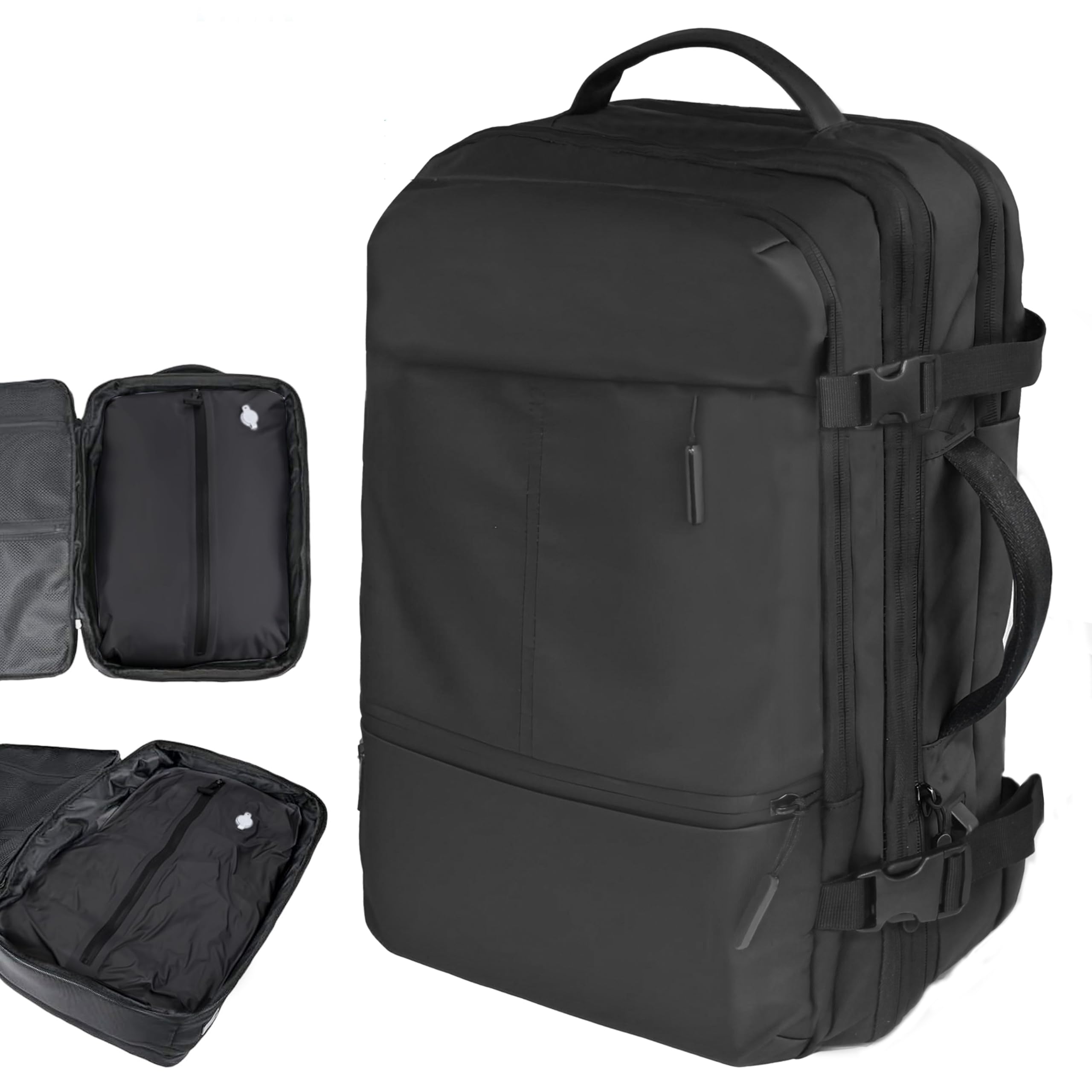 VacPack 50L Expandable Travel Backpack with Built-in Vacuum Pump - Waterproof Carry-On Backpack for Laptop, Business, College & Camping - Perfect for Air Travel, Hiking & Outdoor Adventures