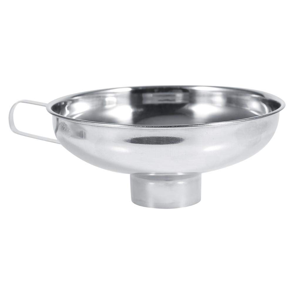 Stainless Steel Wide Mouth Funnel with Handle - 2 Pack Kitchen Funnel for Canning Jars, Transferring Liquids & Solids - Perfect for Home Brewing, Cooking, and Food Preservation