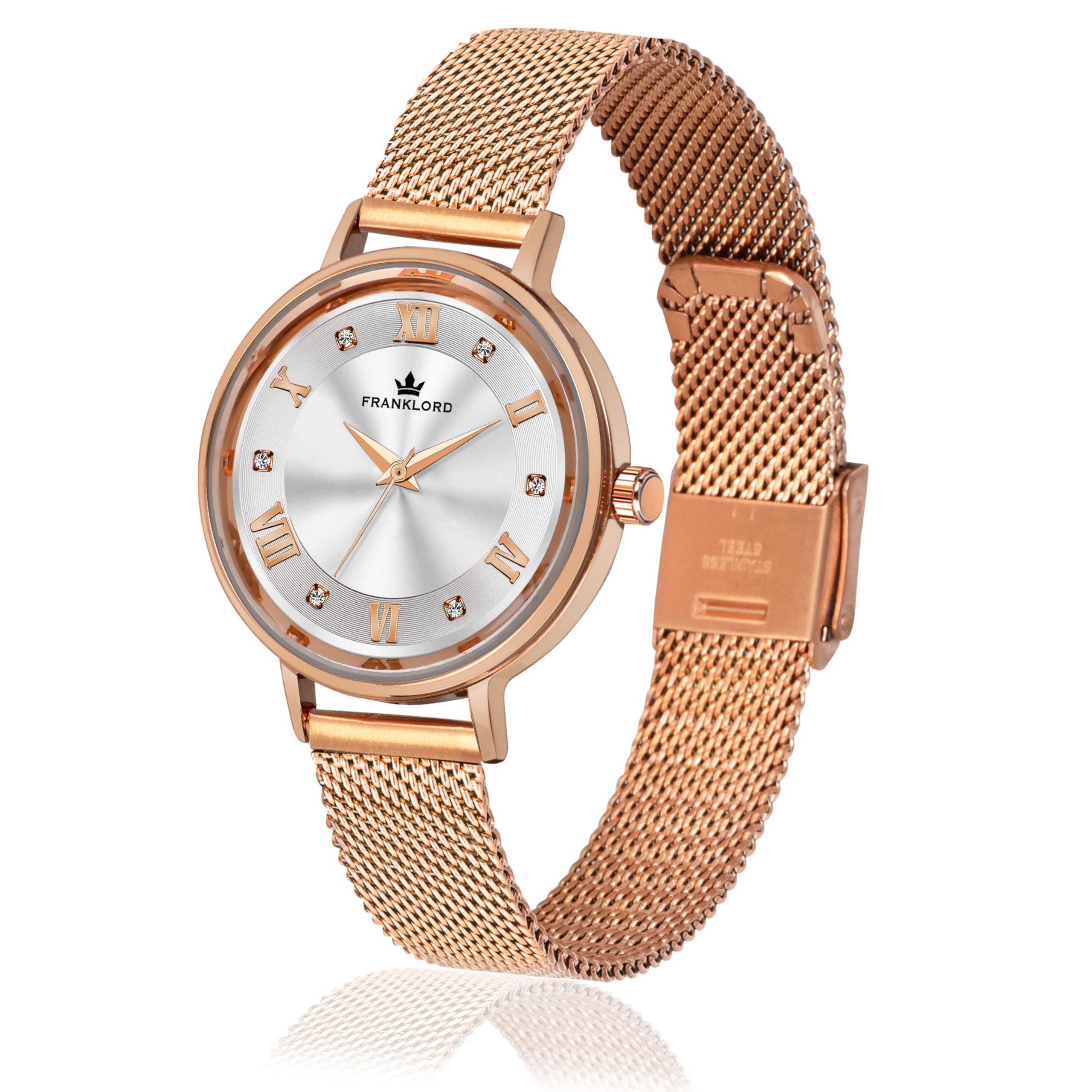 Franklord Romeo and Juliet Couple Watches Set - Analog Silver Dial Matching Watches for Men & Women - Perfect Anniversary, Wedding, and Valentine's Day Gift - Elegant Timepiece for Couples, Date Nights, and Special Occasions
