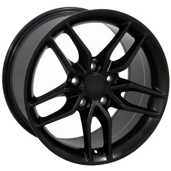 17 Inch Satin Black Replacement Wheel for Chevy Corvette 1988-1996 - Replica Rim 9507533 | Perfect for Classic Car Restoration & Performance Upgrades