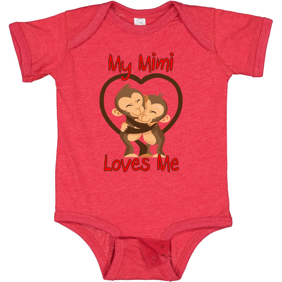 Inktastic My Mimi Loves Me Monkey Baby Bodysuit - Soft Cute Infant Onesie for Boys & Girls - Perfect for Playtime, Family Photos & Everyday Wear